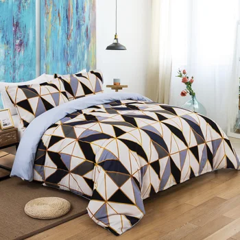 Moderné Geometrické Kráľ posteľná bielizeň Sady Perinu obliečka na Vankúš Vysokej Kvality Queen Size Posteľná Bielizeň 3d