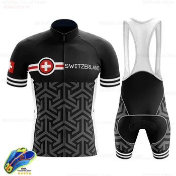 Cyklistické Oblečenie 2020 Švajčiarsko Mužov Cyklistika Dres Nastaviť MTB Cyklistické Oblečenie na Bicykli Nosiť Oblečenie, ktoré Maillot Ropa Ciclismo Triatlone