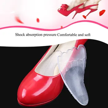 1Pair Neviditeľné silikónové gél päty pad vložky anti-slip ortopedických protetických pre vysoké podpätky žena čerpadla ploché topánky sandále