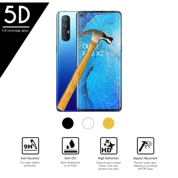 5D smartphone plný tvrdeného skla Chránič pre Oppo Nájsť X2 Neo (5G) 6.5