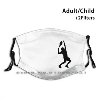 Silueta Tlač Pm2.5 Filtra Opakovane Úst Tvár Masku Pre Dieťa Dospelých Šport Tenis Služby Siluetu