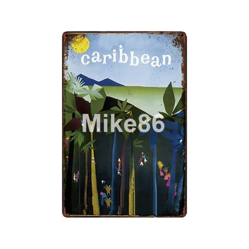 [ Mike86 ] Južnej Ameriky, Jamajka AGENTINA Karibiku HAITI PERU Kovové Znamení Retro Maľba Krajiny Cestovanie Plagát 20*30 CM, LT-1948