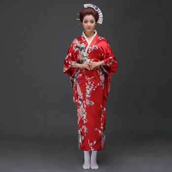 Japonské Ženy Pôvodné Yukata Šaty Tradičné Kimon Výkon Tanečné Kostýmy samuraj японская одежда kimono feminino