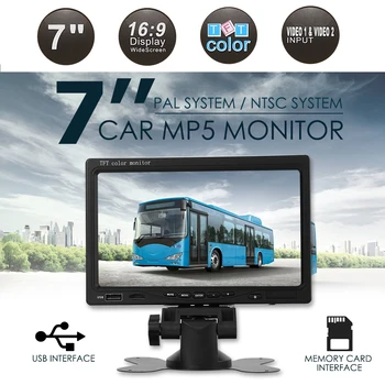 7 palcový LCD Auto Monitora USB TF Kartu, Video Prehrávač pre Reverz Spätného Kamera DVD Klasické Auto Vozidla Accessaries Dodávky