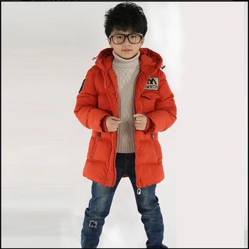 IN HOT dieťa boys zimná bunda s kapucňou 3-11 rokov detí parkas hot predaj Plus hrubé Výbuchu M označovanie zelená oranžová