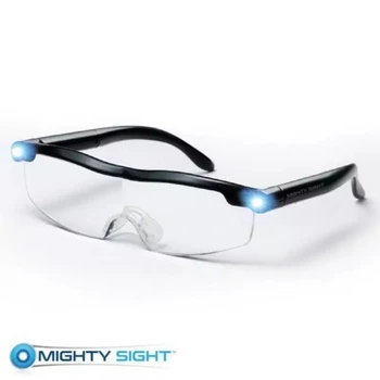 Mighty Pohľad Led Svetelné Okuliare Presbyopia Čítanie Sklo 160% zväčšovacie sklo Okuliare na Čítanie LED Svetelné Okuliare na Nočné Videnie Okuliare