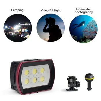Seafrogs Hliníkové LED Potápanie Svetlo 7000-7500K Podvodná Fotografiu Lampa pre podvodná fotografiu a outdoorové aktivity