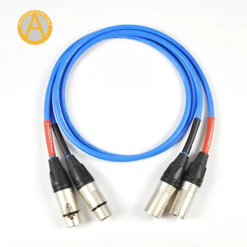 ANAUDIOPHILE XLR03 Vyvážený XLR Audio Kábel 3 Kolíky Samec Samica XLR Kábel Japonsko Drôt Pre Predzosilňovač Zosilňovač,Black & Blue