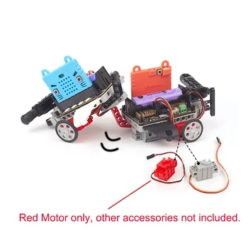 4Pcs Červená Gear Motor pre Geek, Servo, pre mikro:bit Robotbit LEGO Smart Auto Makecode, pre Deti Eduction MB0007