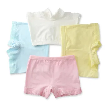4pcs/veľa 2020 Bavlnené dievčenské nohavičky safty nohavice detské boxer nohavičky deti oblečenie farbou čipky underwears
