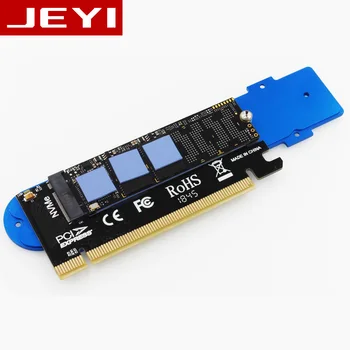 JEYI iSUB PCIE3.0 NVME Adaptér x16 PCI-E Plnej Rýchlosti M. 2 2280 hliníkový plech Tepelná vodivosť silikónového plátku čipu chladenie