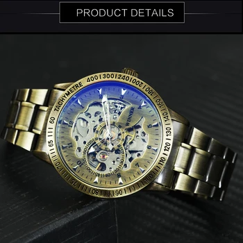VÍŤAZ Módne Vojenské Sledovať Mužov Automatické Mechanické Pánske Hodinky 2020 Luxusné Kovové Oceľová Kostra Náramkové hodinky animovať uomo