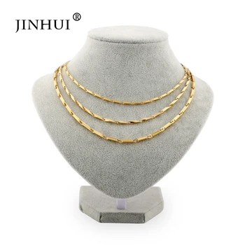 Jin Hui Trendy Zlaté Náhrdelníky šírka 2 mm 3 mm dĺžka 50 cm módy rôzne možnosti náhrdelník ženy šperky choker priateľ dar
