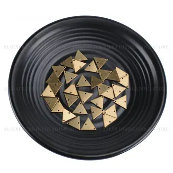 20-1000 Ks Mosadz Trojuholník Kúzlo pre Nájdenie Šperky Robiť 15 mm Geometrické Prívesok Konektor Component Veľkoobchod (Tenké Trojuholník)