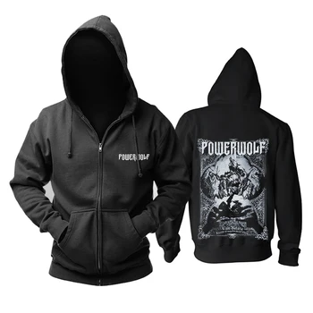 Bloodhoof Powerwolf death metal black nové zips s Kapucňou, Ázijské Veľkosť
