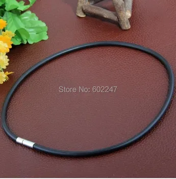 2 mm Skutočné Čierne Gumové Kábel, Wholesales Náhrdelník Kábel Zistenia, 50pcs/veľa