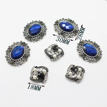 Ročník 10-pcs/set HOBBY ručné šitie šperky príslušenstvo tlačidlo zliatiny diamond crystal pearl svadobný dizajn tlačidlo príslušenstvo