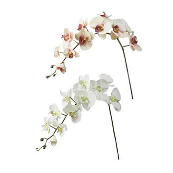 11 Hlavy DIY Umelé Falošné Hodvábneho Kvetu Phalaenopsis Motýľ Orchidea Domova