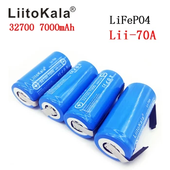 8PCS LiitoKala 32700 3.2 v lifepo4 7000mAh nabíjateľná batéria bunky LiFePO4 5C vybíjania batérie pre Záložné Napájanie blesku