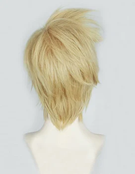 FF15 Final Fantasy XV Prompto Argentum Krátke Bielizeň Blond Parochne Tepelne Odolné Vlasy Cosplay Kostým Parochňu + Zadarmo Parochňu Spp