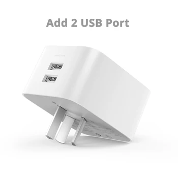 Pôvodné Mijia Xiao Smart Zástrčky Vylepšená Verzia WiFi Ovládanie Napájania Počítať Časovač Prepínač Dual USB s AU/US/EU/UK Adaptér