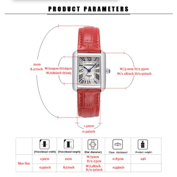 CHENXI Značky Ženy Červené Kožené Luxusné Quartz Hodinky Bežné Dámy Jednoduché Náramkové hodinky Hodiny Žena Kreatívny Darček montre femme
