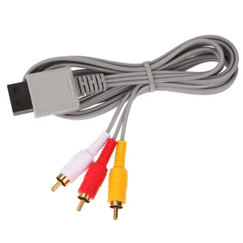 1.8 m Audio Video AV Kompozitný 3 RCA Kábel pre najostrejší video pre Nintendo Wii konzoly