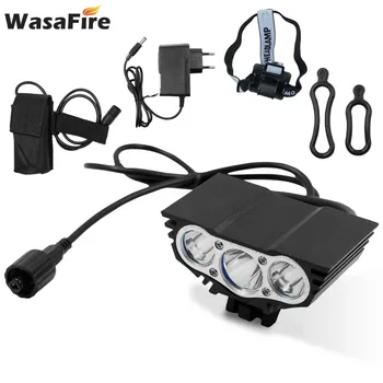 WasaFire X3 XML-T6 LED Svetlo na Bicykel 5000LM Predné Koleso Svetla MTB Cyklistické Svetlometov + Nabíjateľná 18650 Batéria + Nabíjačka