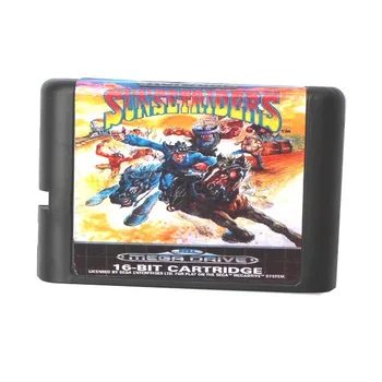 Západ slnka Jazdcov (Sunsetriders) NTSC-USA, 16 bit MD Hra Karty Pre Sega Mega Drive Pre Genesis