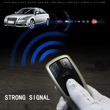 Nové Módne Zliatiny Zinku Kľúča Vozidla Kryt Prípade Kľúčových Prípade Pre AUDI A4 B9 Q5 Q7, TT TTS 8S 2016 2017 auto smart remote Auto Styling