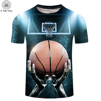 3D Vytlačené Basketbal dunk Letnej Ulici, Topy, šaty, harajuku Tees T-shirts Men2019 Nové Módne Hip Hop T Shirt Clothings Topy