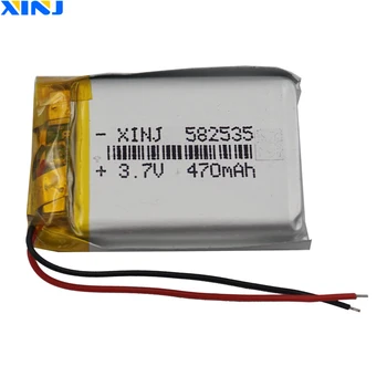 XINJ 10pcs 3,7 V 470mAh lítium-polymérová batéria lipo bunky 582535 Pre inteligentné hodinky, MP3/MP4 prehrávač hudby DVC DVR Kamera hodinky DVD