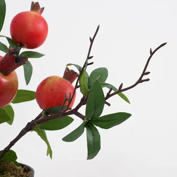 Imitácia Rastliny Umelé Kvetináč Granátové Jablko Hrniec Bonsai Mini Umelé Zelená Rastlina Christmashome Dekorácie, Doplnky