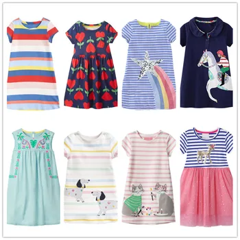 VIDMID baby dievčatá šaty, oblečenie pre deti bavlna plážové šaty dievčatá patchwork lete značku oblečenia pre 2-7 rokov dievčatá W01