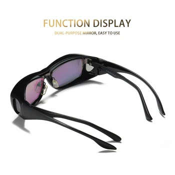 SIMPRECT TR90 Polarizované slnečné Okuliare Mužov UV400 Nearsighted Námestie Slnečné Okuliare Módne Ročník Nočné Videnie Jazdy Gafas De Sol