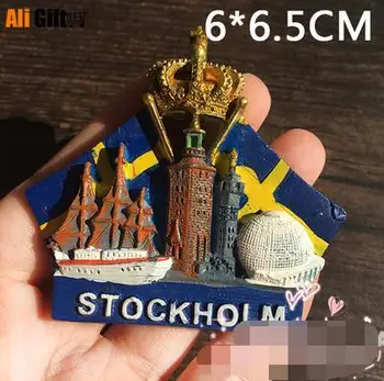 Hot Predaj Najnovšie Magnetické Čas Európskeho Cestovného Ruchu Pripomíname Sweden Stockholm Drevený Kôň Chladnička Stick Magnetické Vložiť