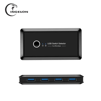 Ingelon USB KVM Prepínač Box USB 3.0, USB 2.0 Prepínač pre Výber 2 Port Pc Zdieľanie Pre myš, klávesnica, tlačiareň, skener KVM Switc