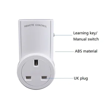 Univerzálny UK Smart Zásuvky 433mhz RF Diaľkové Ovládanie Bezdrôtových Svetlo Zásuvky Prepínač Kompatibilný Broadlink RM4 pro Pre Smart Home