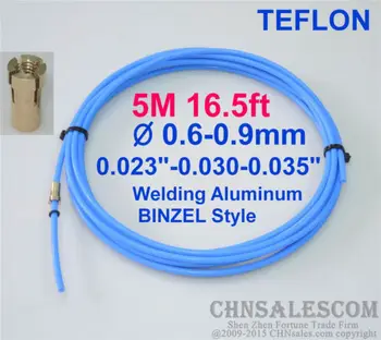 CHNsalescom Európe Štýl MIG MAG PTFE Líniové 0.6-0.9 Zvárací Drôt Konektory 5M 16.5 ft