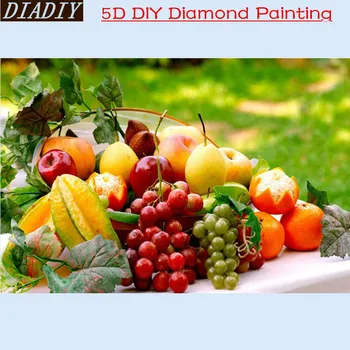 5D DIY Diamond Výšivky Ovocie Kvet Kuchyňa Zeleniny,Diamant Maľovanie Cross Stitch Vyšívanie, Domáce dekorácie