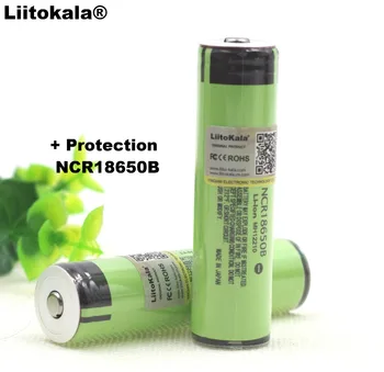 6PCS Liitokala zbrusu nový, originálny 18650 batéria 3,7 V 3400mah NCR18650B lítiové batérie, ochrana rada