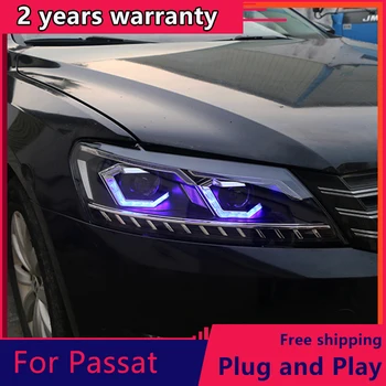 2ks LED Svetlá Pre Volkswagen Passat 12-15 led auto svetlá Angel eyes xenon HID AUTA Hmlové svetlá LED Svetlá pre Denné svietenie