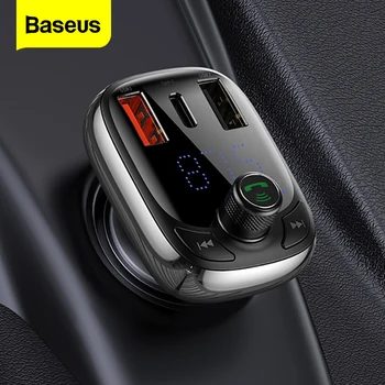 Baseus FM Rýchle Nabíjanie 4.0 3.0 QC4.0 QC Rýchle USB Nabíjačka do Auta Handsfree Bluetooth 5.0 Auta MP3 Prehrávač, FM Modulátora