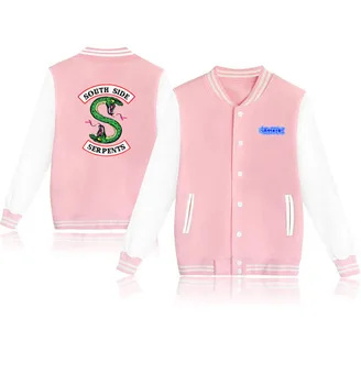 2018 zimné hip hop Riverdale bombardér bunda jaqueta masculina streetwear Riverdale SouthSide Muži ženy Baseball Jacket coats 4XL