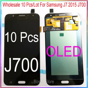 Veľkoobchod 10 Ks/Veľa Incell pre Samsung J7 J700 LCD displej s dotykovým OLED montáž