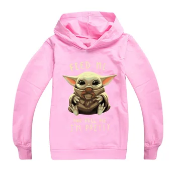 Dieťa Yoda Star Wars Tričko pre Dievčatá, Deti Oblečenie Bavlna Chlapci Jeseň Oblečenie Teenages Hoodie Kawaii Oblečenie Dieťa Topy