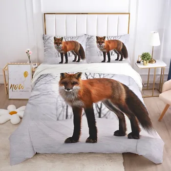 3D posteľná bielizeň Taška Vankúš Sham Camel Prikrývka/Deka Kryt Sady posteľnej bielizne Nastaviť Posteľná Bielizeň Kráľ, Kráľovná Plný Jednu Veľkosť Fox Beddings