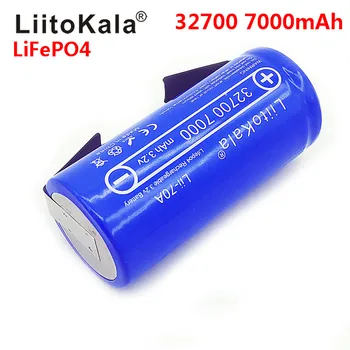 3.2 V LiitoKala 32700 7000mAh Lii-70A LiFePO4 Batérie 35A Kontinuálne Vypúšťanie Maximálne 55A Vysoký výkon batérie+Nikel listov