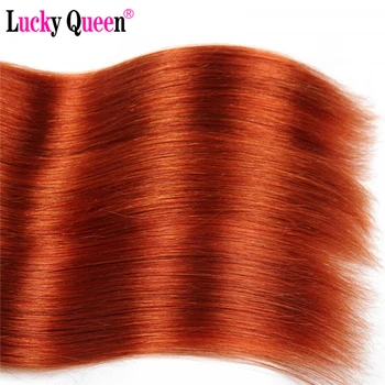 Šťastie Kráľovná Peruánskej Rovno Ombre 350/Oranžová Farba Zväzky Ľudských Predlžovanie Vlasov Remy Vlasy Väzbe Zväzky Stredné Pomer