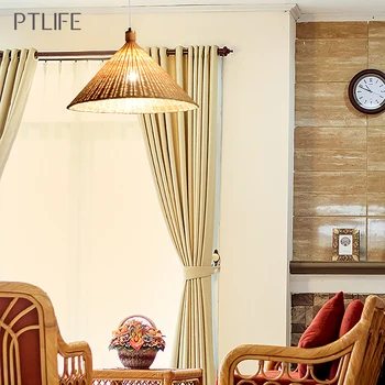 Originálny dizajn, Bambusové a drevené luster spálňa Hotel/klub/čaj dom/hotel/reštaurácia prívesok lampy, Ručne pletené svetlo